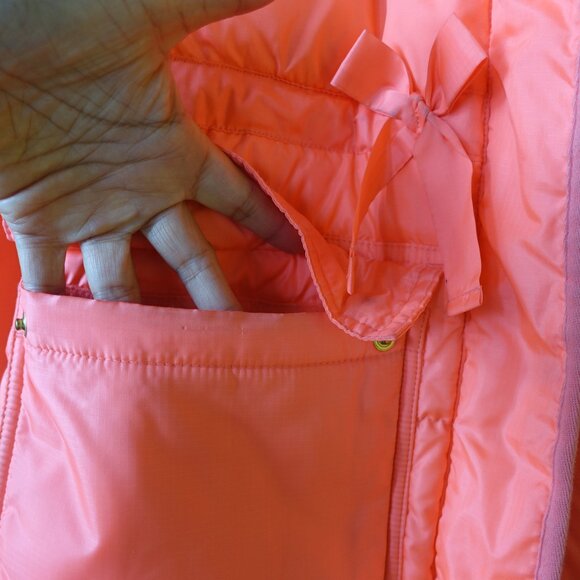 J. Crew Crewcuts Girls Primaloft J5517 Coat Neon Sweet Guava pink puffer 14 - Picture 10 of 16